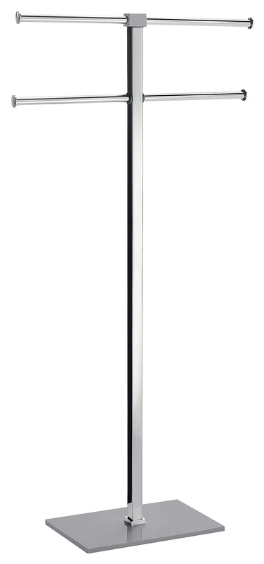 Gedy Rainbow Floor Standing Towel Rail, Stainless Steel, Grey, 40.4 x 15.5 x 83 x 7