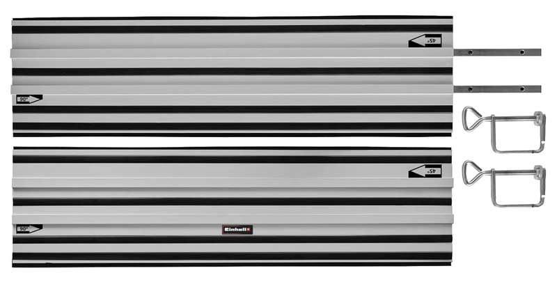 Einhell Circular Saw Aluminium Guide Rail 2x1000 mm (Compatible with Plunge Saw & Einhell Expert Handheld Circular Saw, Precise and Straight cuts, Gripper Strips for a Non-Slip Underside)