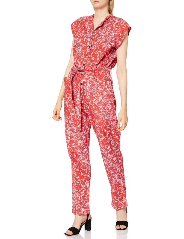 Noa Noa Women's Heavy POPLIN Jumpsuit, Mehrfarbig (Print Red 465), 6 - Image 1