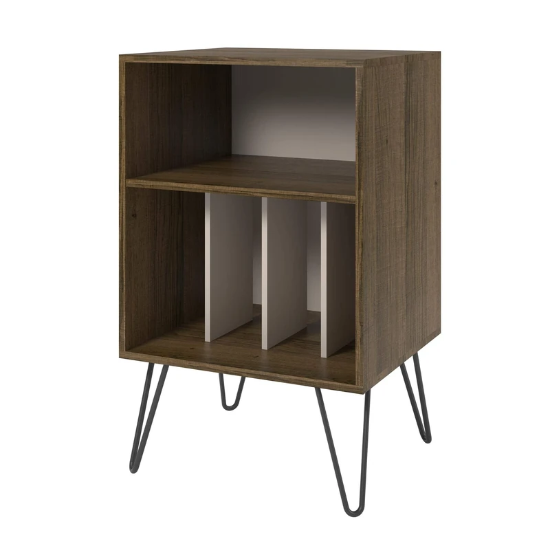 Ameriwood Concord Turntable Stand, Wood Look Brown