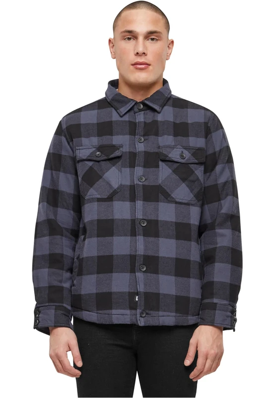 Brandit Lumber Jacket, color: black/grey, size: 4XL