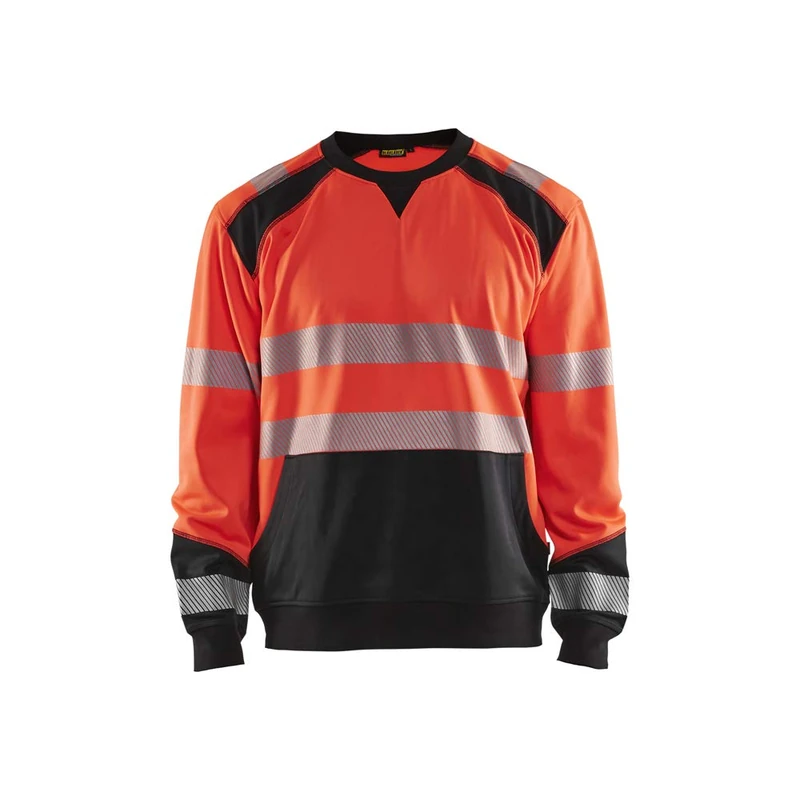 Blaklader 354125285599L High Vis Sweatshirt, High Vis Red/Black, Size L
