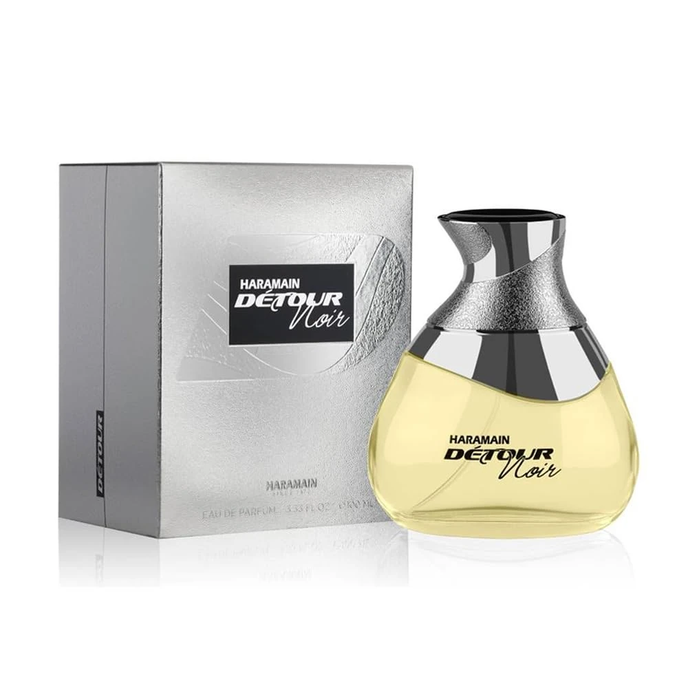 Al Haramain Detour Noir 100ml EDP | Luxury Oriental Perfume for Women and Men | Floral, Musk, Amber & Spicy Note | Long-Lasting Signature Arabic Fragrance | Exotic Middle Eastern Unisex Gift