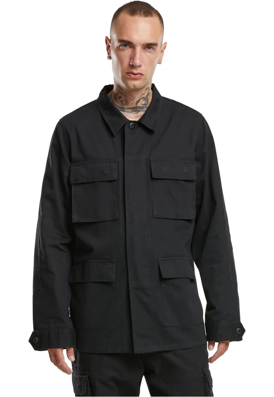 Brandit Men's BDU Twill Jacket, black, 4XL