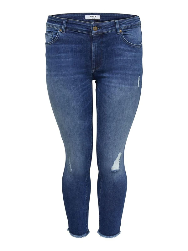 ONLY Carmakoma Womens Carwilly Reg Ank Mbd Noos Skinny Jeans, Blue (Medium Blue Denim Medium Blue Denim), 42 UK