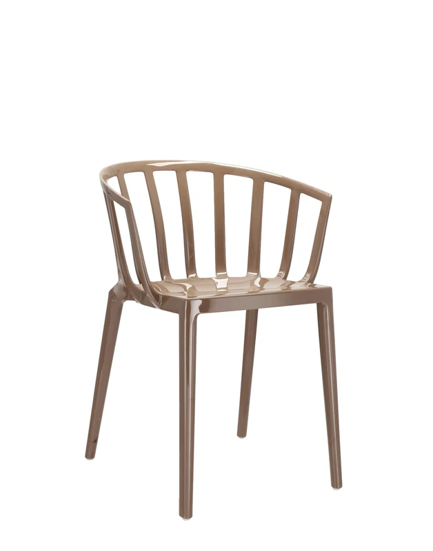Kartell 5806/29 Venice Chair, Polycarbonate, Set of 2 Chairs, 51x75x51 cm, Dove
