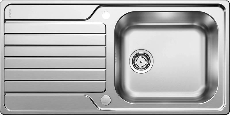 BLANCO DINAS XL 6 S | Stainless Steel | Installation Type: Inset Installation from Above | Reversible | for 60 cm Wide Base cabinets | Scratch-Resistant | [100x50x20.4 cm]
