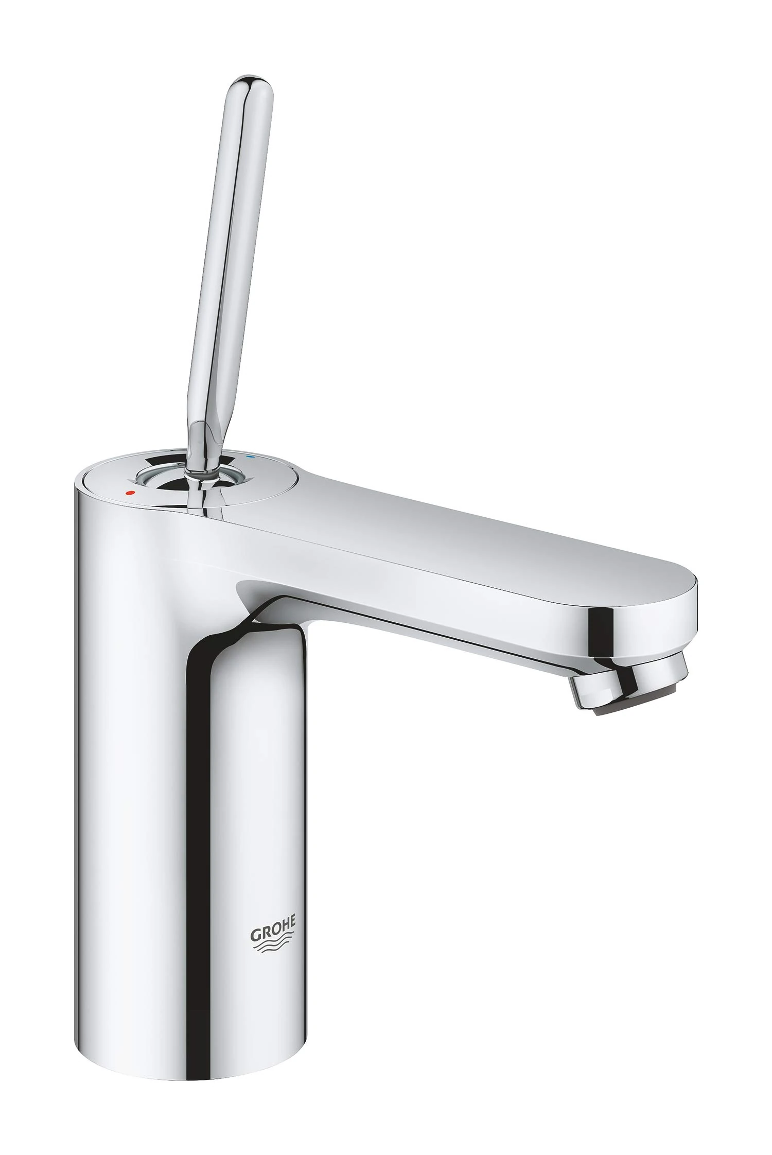 GROHE Get Joy Single-Lever Basin Mixer, M-Size, with Push-Open Pop-Up Waste Set, Joystick Metal Lever, Water-Saving, Chrome Easy to Install 23800000