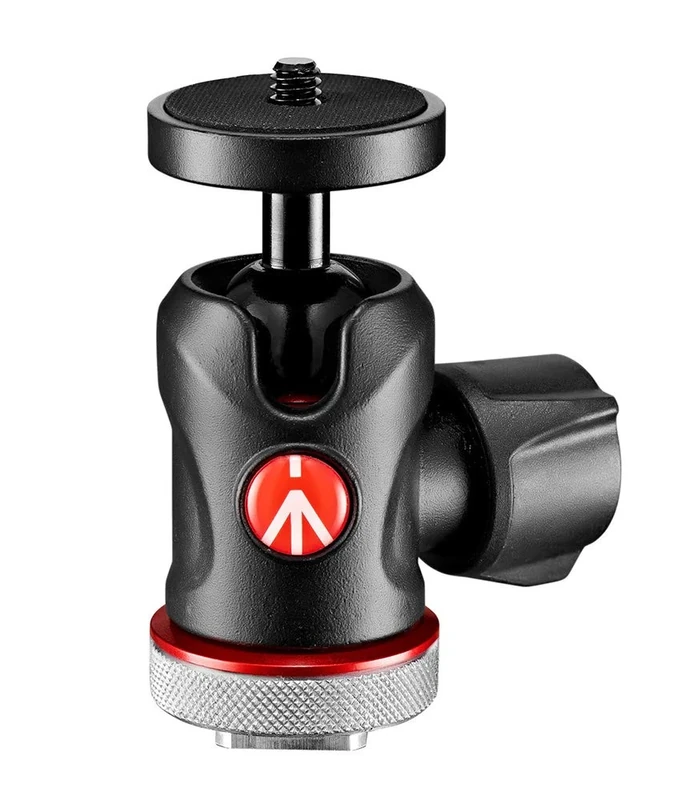 Manfrotto MH492LCD-BH, Centre Ball Head with Cold Shoe Connection for Monitors, LED, Microphones, Action Cameras and Accessories up to 4 kg