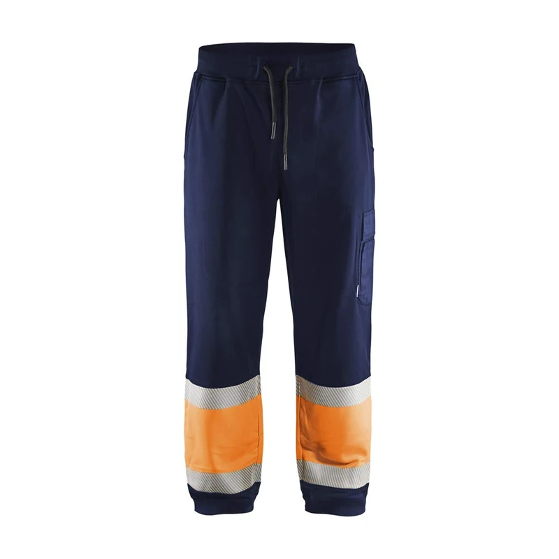 Blaklader 154925268953M Sweat Pants - Navy/Orange, Size Medium