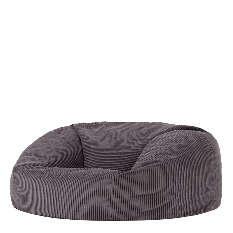 icon Soul Cord Large Bean Bag Sofa, Charcoal Grey, Giant Adult Bean Bag Chair with Filling Included, Comfy Chair, Living Room Furniture