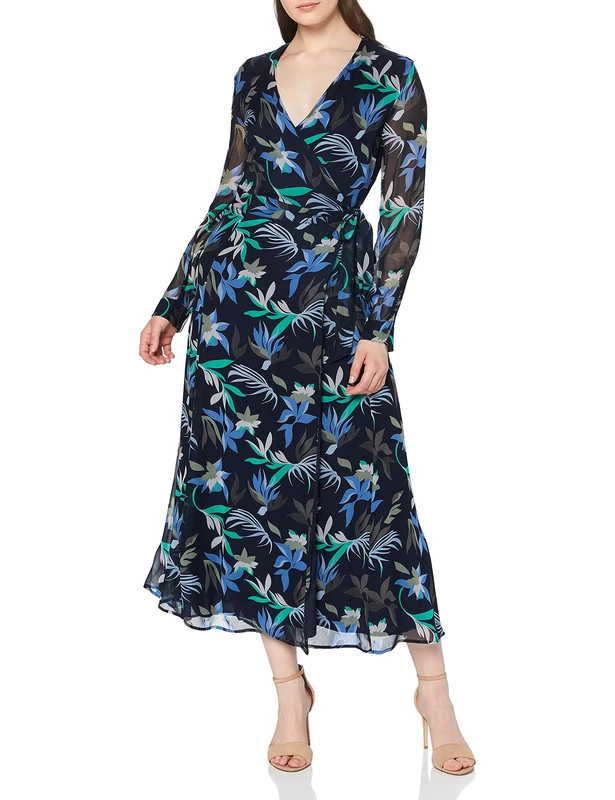 Marc O´Polo Denim Women's 943104421031 Dress, Blue (Woven Combo T31), 12 (Size: Medium)