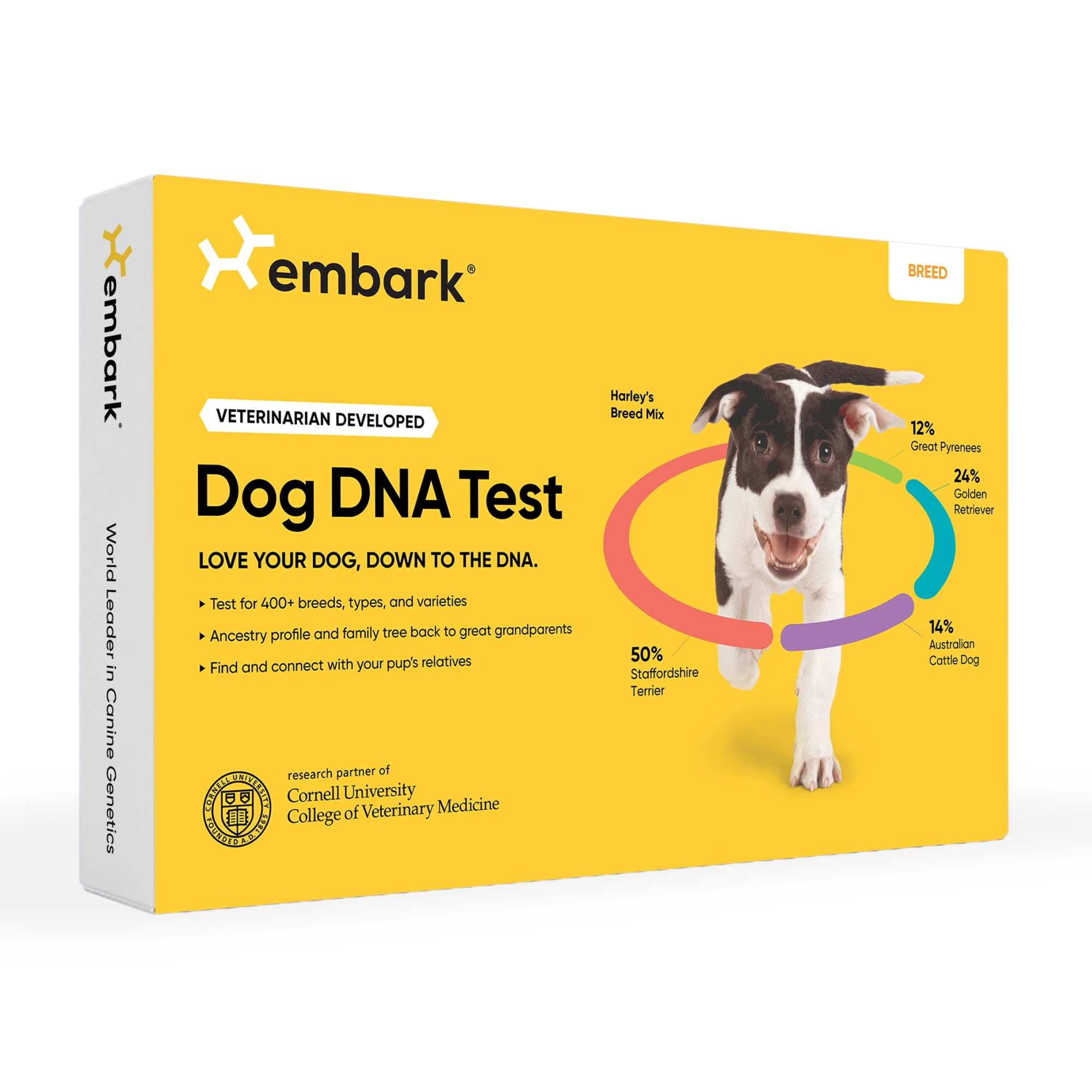 Embark Breed Identification Kit | Most Accurate Dog DNA Test | Test 350+ Dog Breeds | Breed ID Kit with Ancestry & Family Tree