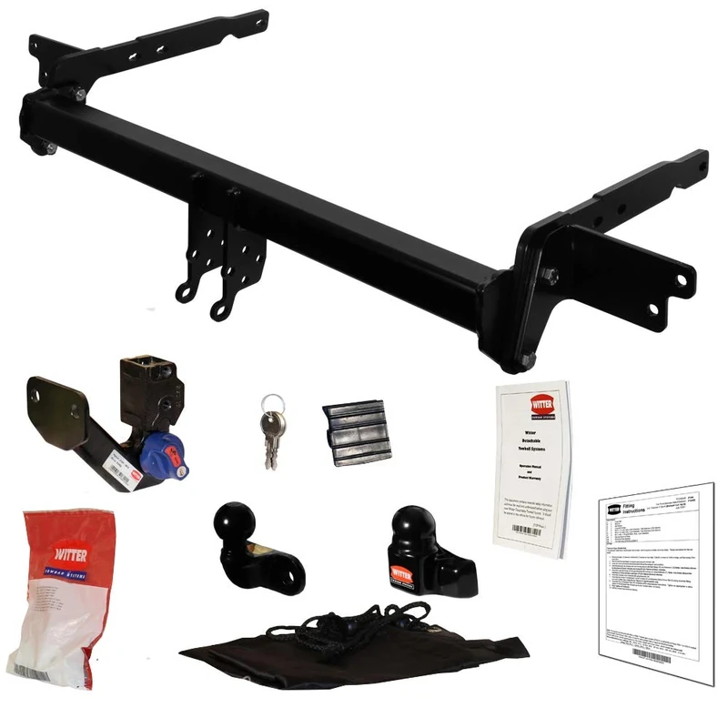 Witter Towbars F125AQF-13P Detachable Towbar (Flange Neck) for Galaxy (Mk3/Mk4, 2006 - 08/2015), S-Max (incl. Titanium X-Sport) (2006 - 08/2015) Including 13Pin Vehicle Specific Wiring Kit