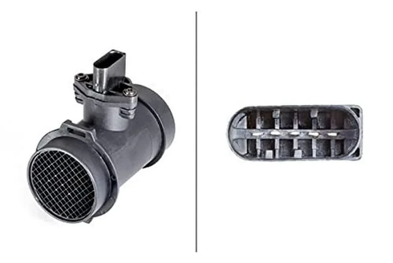 HELLA 8ET 358 095-041 Air Mass Sensor - 5-pin connector - Pipe-neck