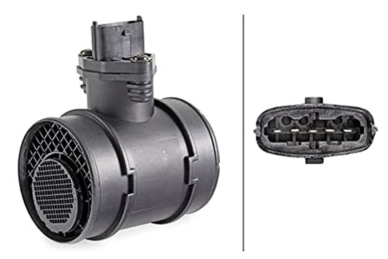 HELLA 8ET 358 095-071 Air Mass Sensor - 5-pin connector - Pipe-neck