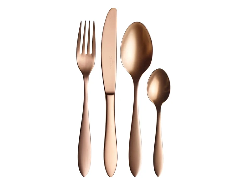 Villeroy & Boch - Manufacture Cutlery Table Cutlery Set for Up to 4 Persons, 16-Pieces, Stainless Steel, Copper