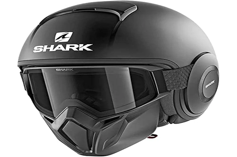 Motorcycle helmets Shark STREET DRAK BLANK MAT KMA, Noir, XS