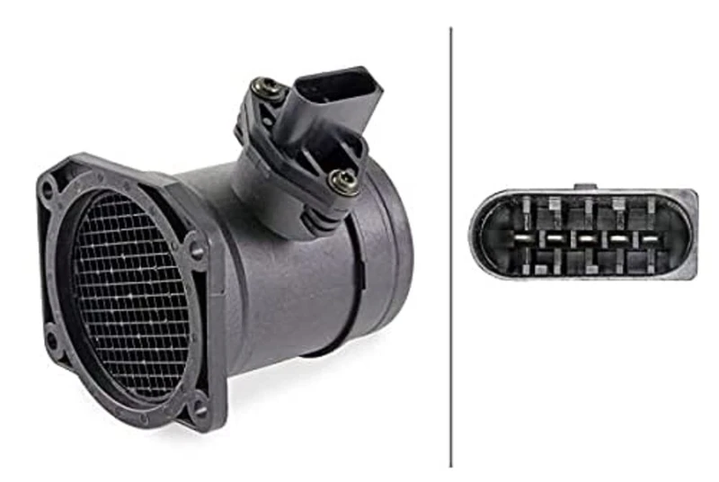 HELLA 8ET 358 095-051 Air Mass Sensor - 5-pin connector - Pipe-neck - Image 1