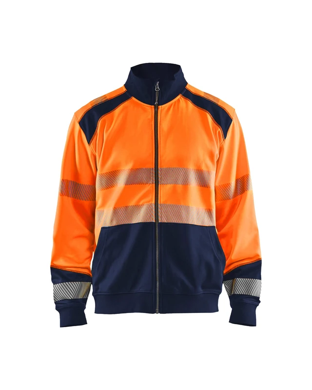 Blaklader 355825285389XXXL Sweatshirt with Zip High Vis Orange/Navy XXXL