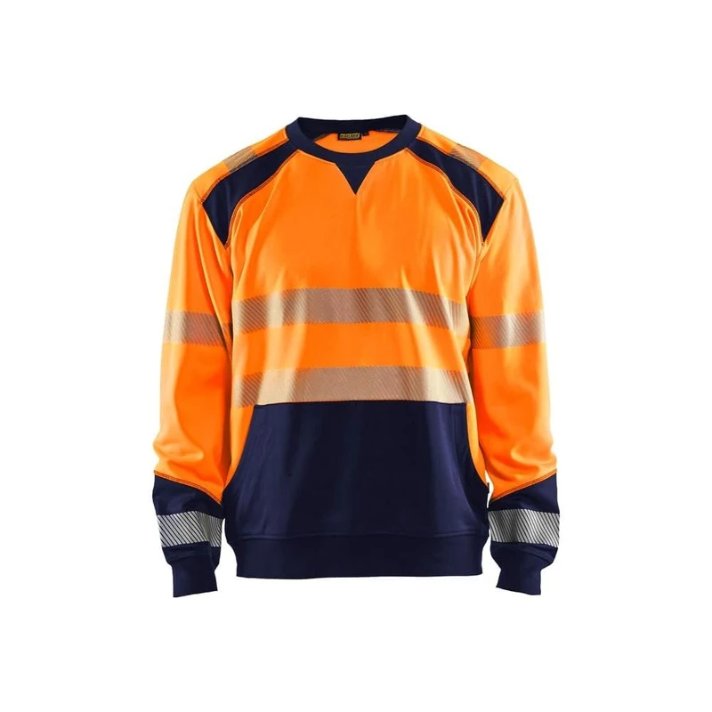 Blaklader 3541252853894XL High Vis Sweatshirt, High Vis Orange/Navy Blue, Size 4XL