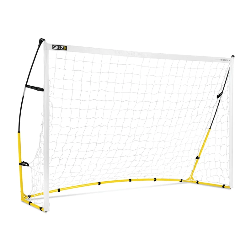 SKLZ Quickster Football Goal, Ultra-Portable Kids Football Goal, Quick Set Up, White/Black/Yellow, 8ft x 5ft