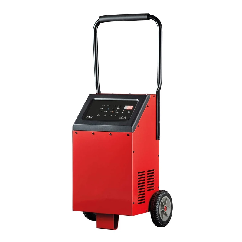 AEG 10091 Microprocessor Battery Charger LT 60, 12/24 Volt, 9 Levels, 60 Amps, Temperature Controlled, Jump Starter, Power Supply, Black/Red