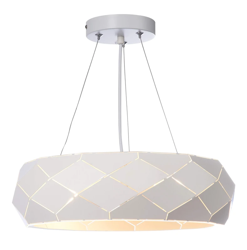 LUSSIOL Siena luminaire, Pendant Light, Metal, 25 W, White, ø 38 x H 10 cm