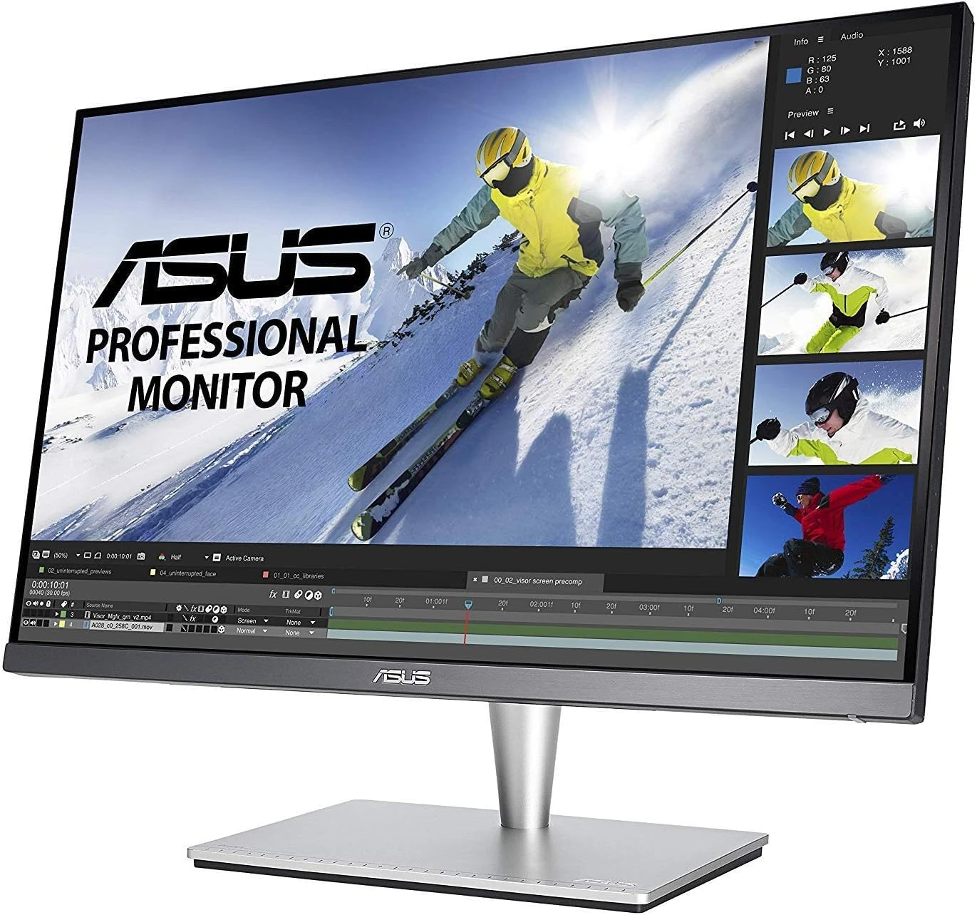ASUS PA24AC 24 Inch (24.1 Inch) (16:10) Professional Monitor, 1920x1200, IPS, 100% sRGB, â–³E< 2, DisplayHDR 400, DP over USB-C, DP, HDMI, USB3.0