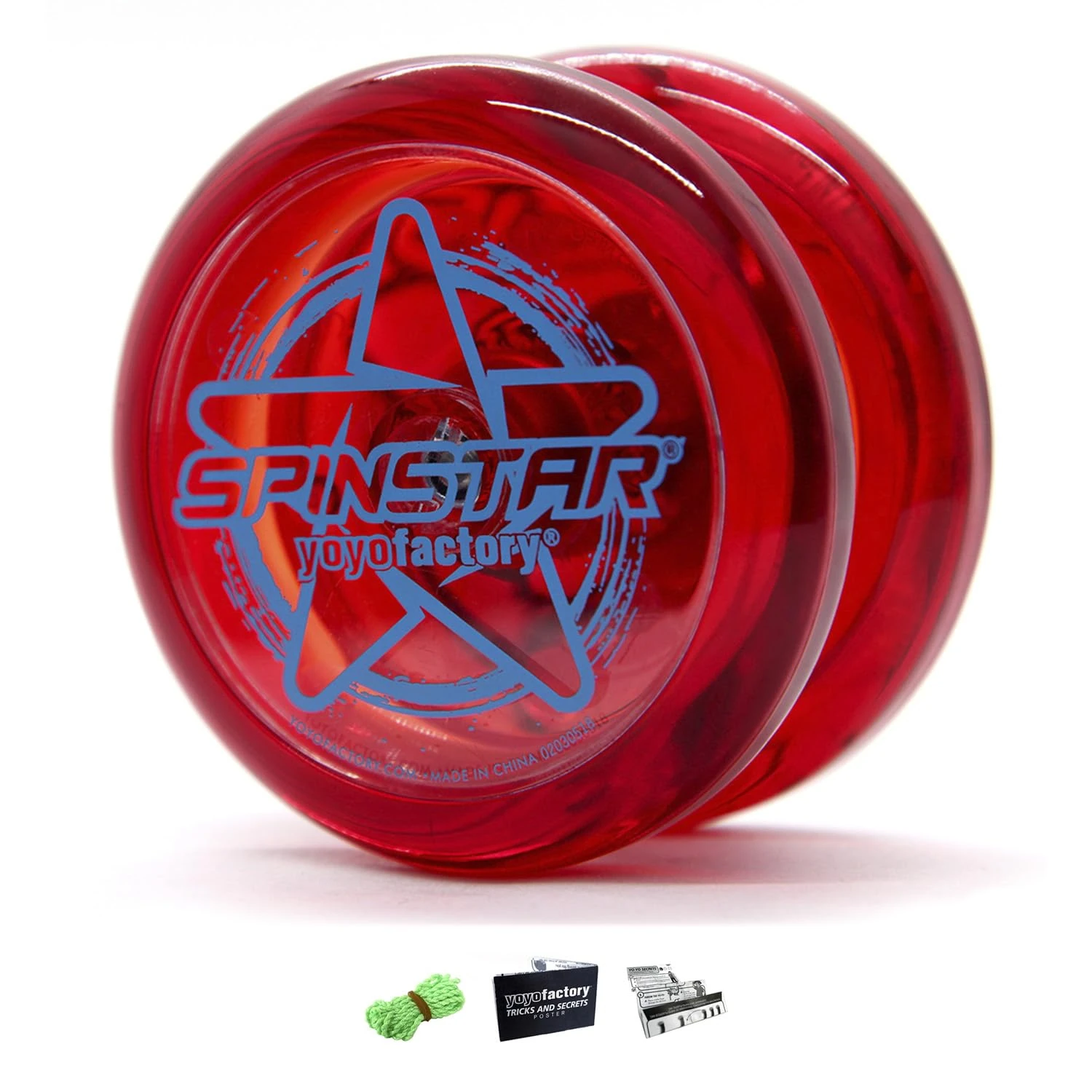 YoYo Factory SpinStar Yo Yo – Beginner Trick YoYo for Kids & Adults | Easy Return Yo-Yo for Learning Tricks, Fine Motor Skills & Fun Play - Red