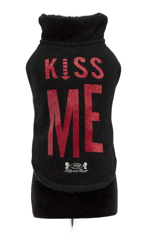 Trilly Tutti Brilli Tropez Sweatshirt with Plush interior And Thermal Vinyl Application, Black, 2X-Large