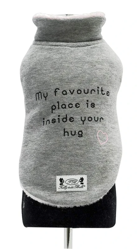 Trilly Tutti Brilli Oriane Sweatshirt with Plush interior And Thermal Vinyl Application, Pink, 2X-Small