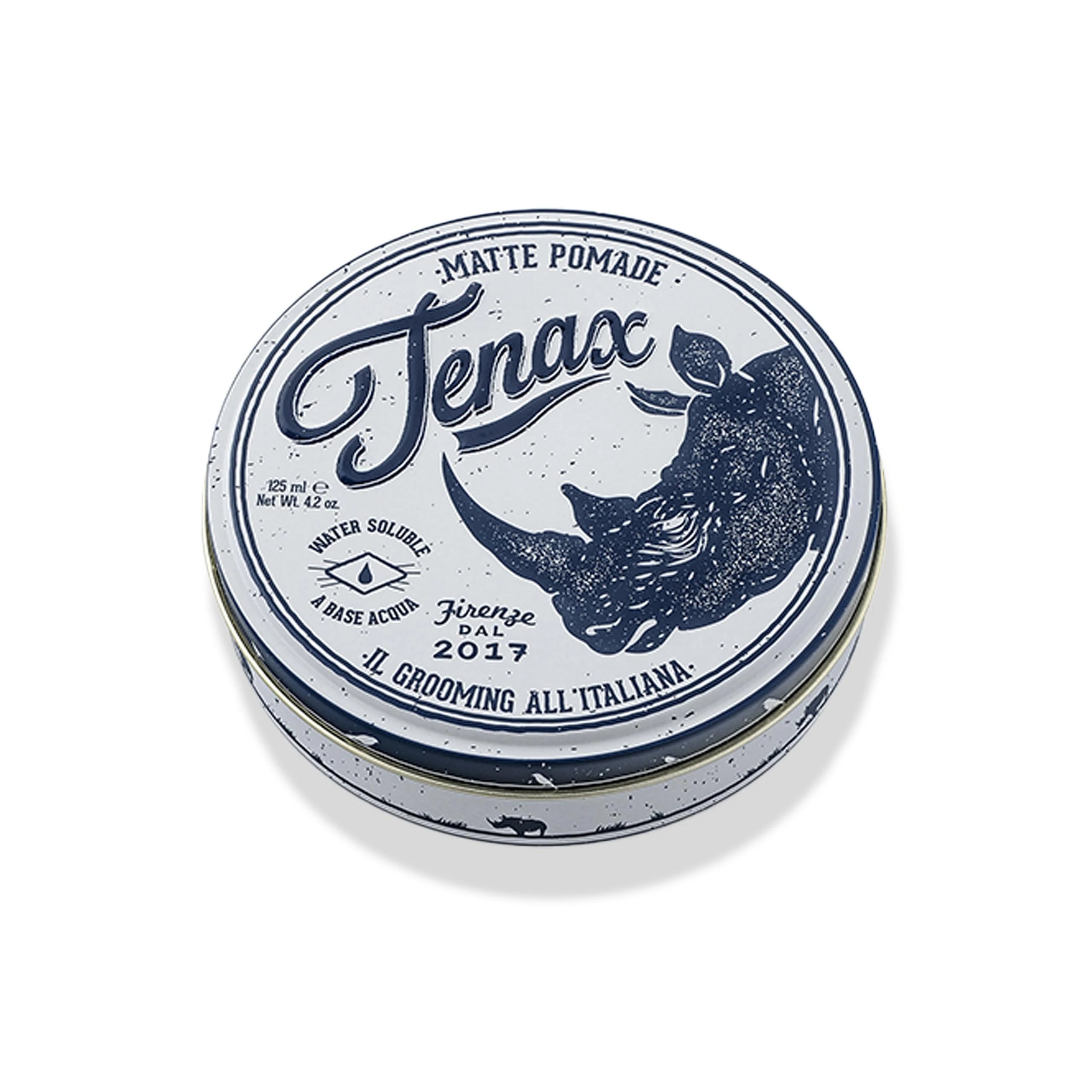 Tenax Matte Pomade 125ml, Pomade for Men with Strong and Long-Lasting Hold, Matte Effect, Water-Based Men's Hair Wax for a Natural Shine-Free and Reworkable Look, Suitable for All Hair Types