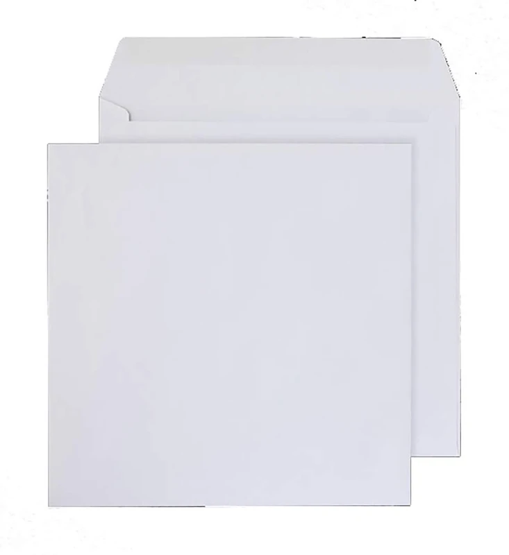 Blake Purely Everyday Square Invitation Envelopes, 11 3/4" x 11 3/4", White, Gummed (0300SQ-76) - Pack of 250 - Image 1