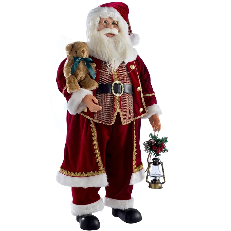 Large Standing Santa Christmas Decoration, 3ft/90cm