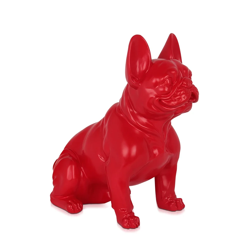 World Art TW60331 Resin Sculpture Sitting French Bulldog, Resin, 40x23x41 Cm
