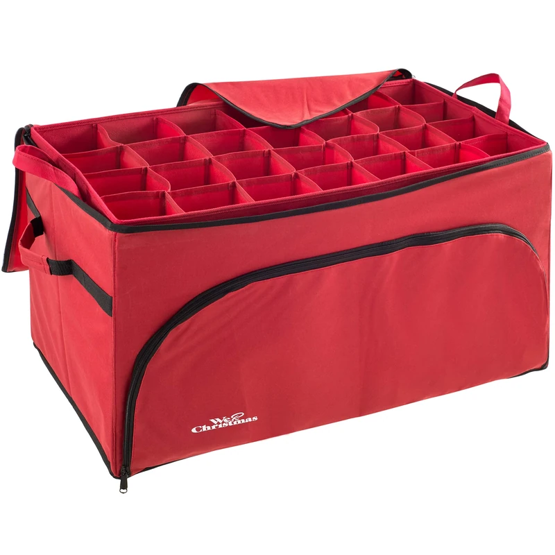 WeRChristmas Tiered Bauble Christmas Decoration Storage Bag, 72 Piece, Red, 76 x 38 x 38cm, WRC-8569