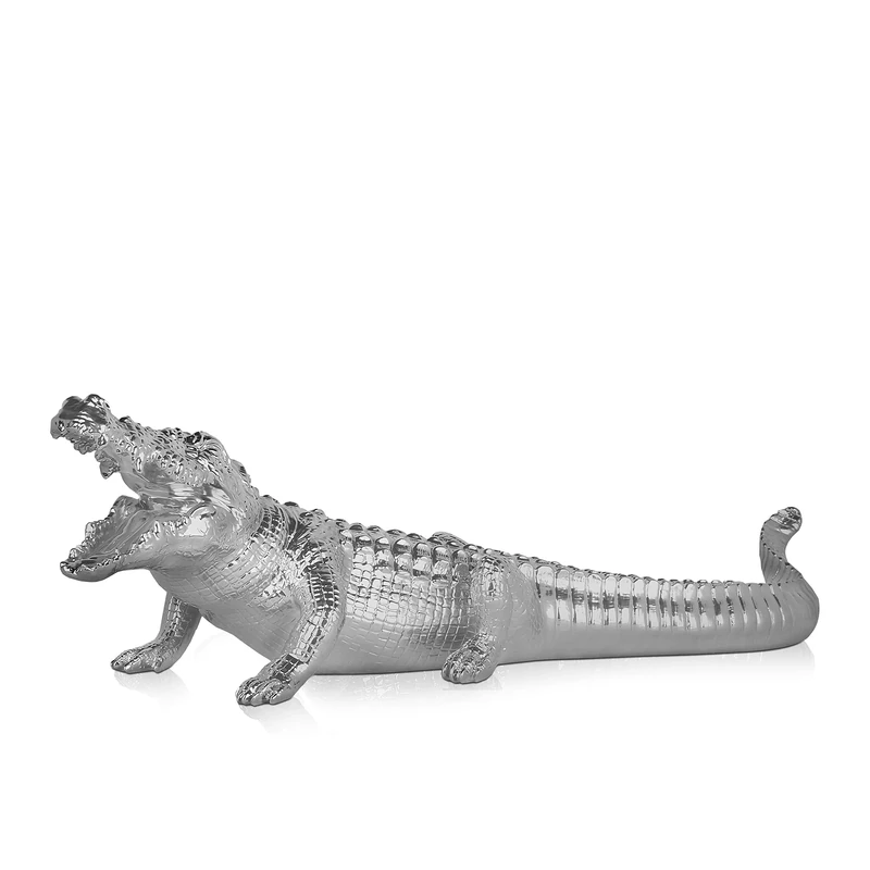 World Art TW60424 Resin Sculpture Big Crocodile, Resin, 24x25x84 Cm
