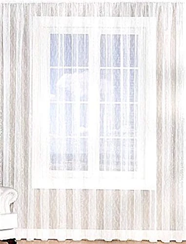 gardinenstube Sable Effect Store Ruffle Tape, White, 200 x 300 cm