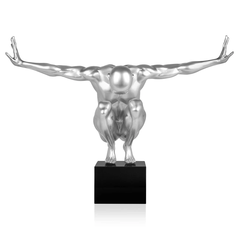 World Art TW60417 Resin Sculpture Equilibrium, Resin, 59x80x31 Cm