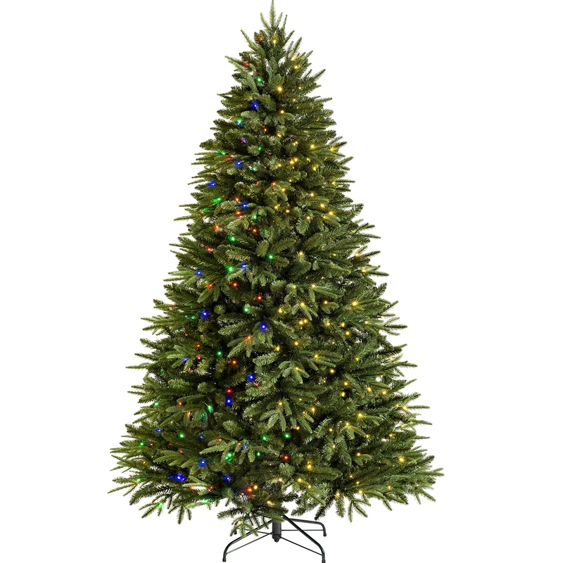 WeRChristmas Pre-Lit Grand Alaskan Fir Function Christmas Tree with 300 Multi Dual LED Lights, Green, 5 Feet/1.5 M