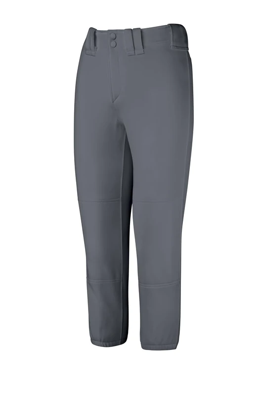 Mizuno Women's Selecte Belted Low Rise Fastpitch Pants, Dark Charcoal, XL UK