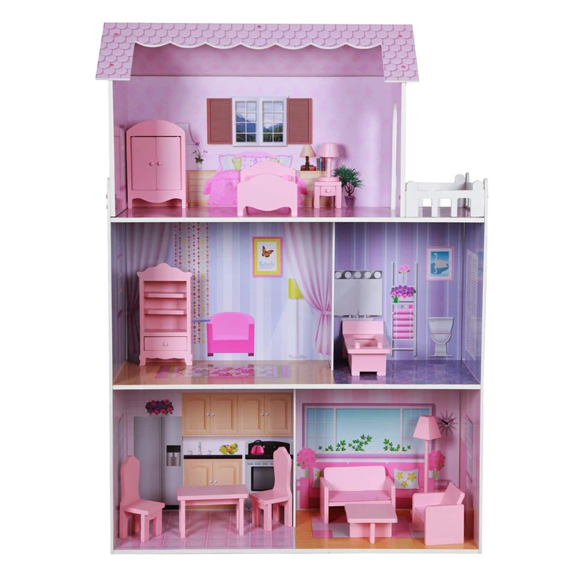 WOOMAX - Wooden Dollhouse (ColorBaby 85293)