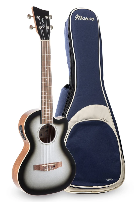 GEWA Tenor E-Akustik ukulele Manoa R-TE-CE-Silver Shadow with Gig Bag