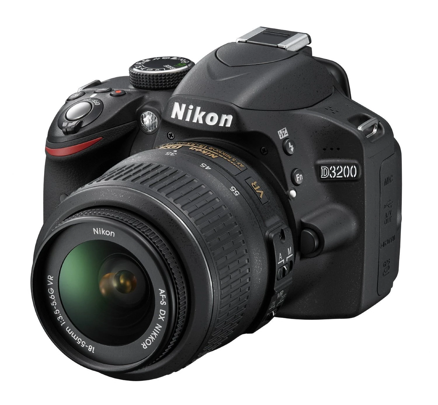 Nikon D3200 Digital SLR Camera with 18-55mm VR Lens Kit - Black (24.2MP) 3 inch LCD (Renewed)