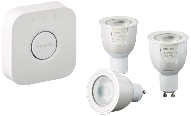 Philips Hue White & Colour Ambiance GU10 Lamp Starter Set of 3, up to 16 Million Colours, Dimmable, Controllable via App, Compatible with Amazon Alexa
