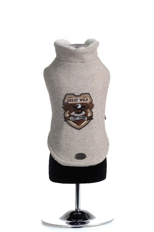 Trilly Tutti Brilli TiberiobeiXS Tiberio Sweatshirt with Thermal Application and Pocket, XS, Beige