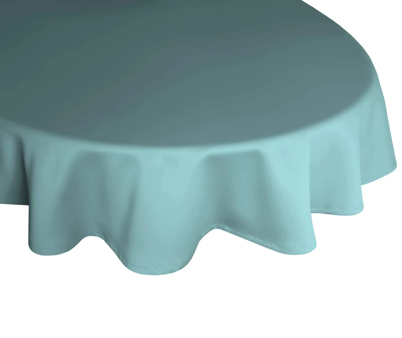 Wirth Newbury Turquoise Oval Tablecloth 130 x 190 cm - Image 1