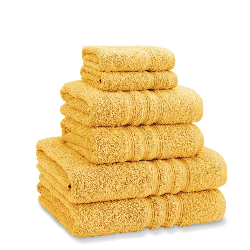 Catherine Lansfield Zero Twist 6 Piece Towel Bale Ochre