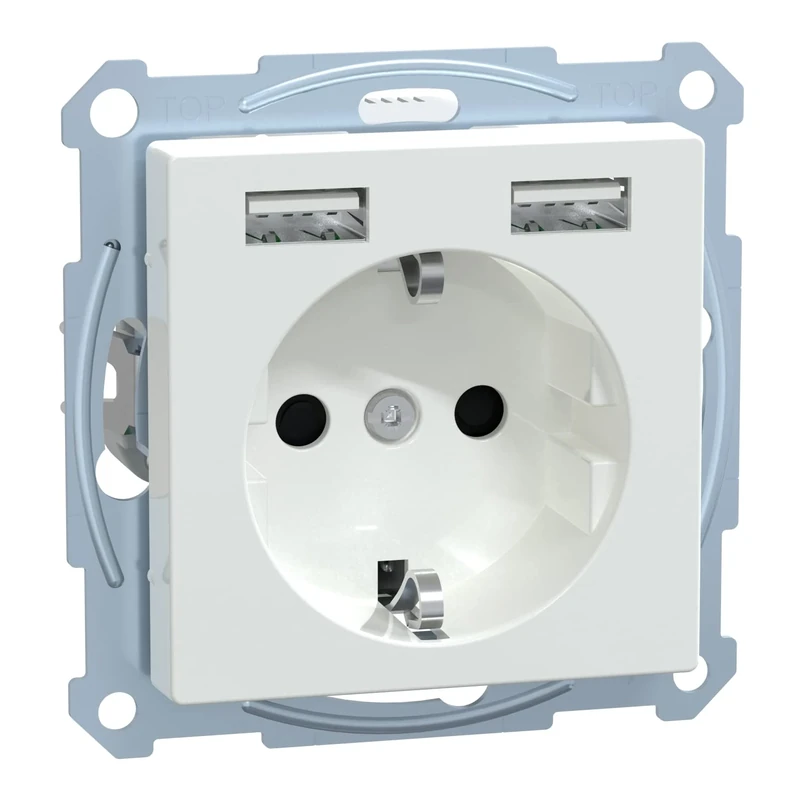 Schneider Electric SCHUKO Socket MEG2366-0325 with USB Charger aws System M Socket 4042811217624